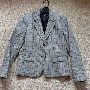 Nine West Womens Plaid Blazer Size 6